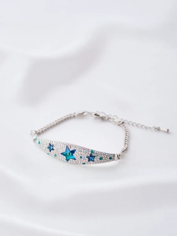 Браслет Звездное небо с синими кристаллами Swarovski