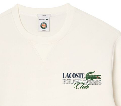 Мужская теннисная кофта Lacoste Sportsuit Roland Garos Edition Sport Sweatshirt - белый