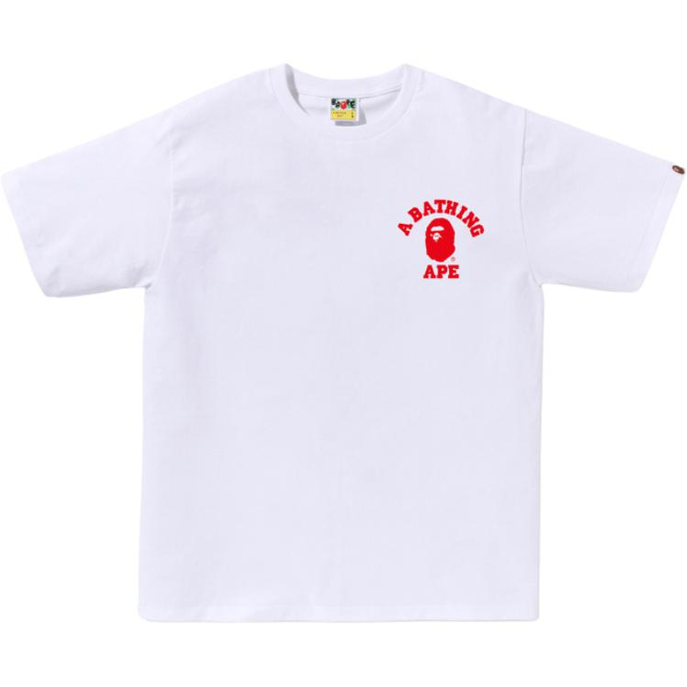 A Bathing Ape Abc Camo College Ats Tee белый красный