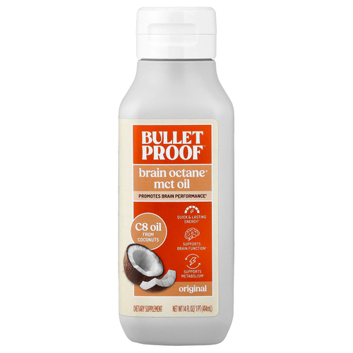 BulletProof, Brain Octane® MCT, масло, оригинальное, 414 мл (14 жидк. унций)