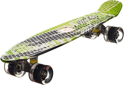 Скейт пенни-борд Igrokat O'Neal 22" с динамической подсветкой колес