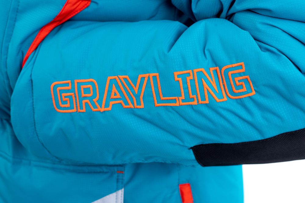 Костюм зимний женский «Камчатка» -45 бирюзово-оранжевый GRAYLING, Novatex