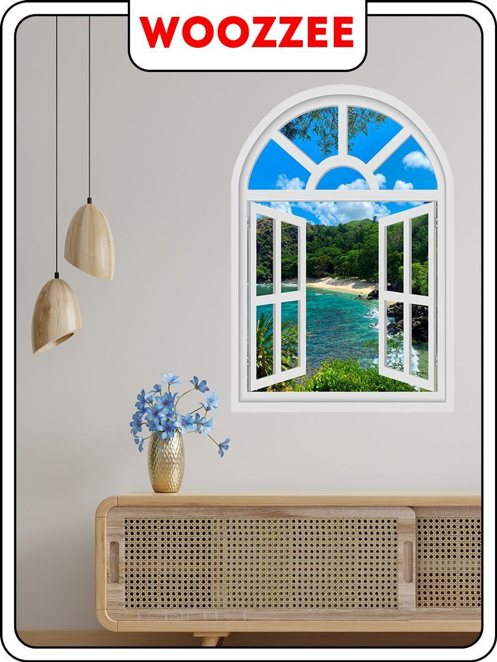 Наклейка декоративная "Райский остров"