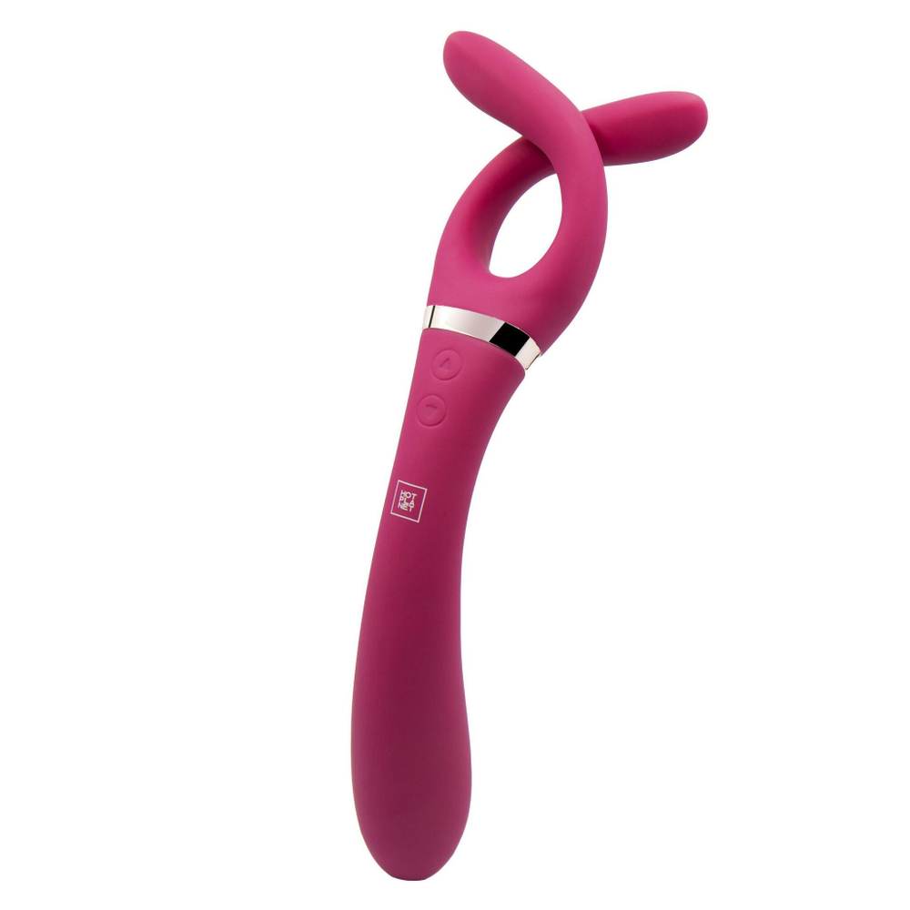 Бордовый двусторонний стимулятор Aster - 28,2 см. (Цвет: бордовый)