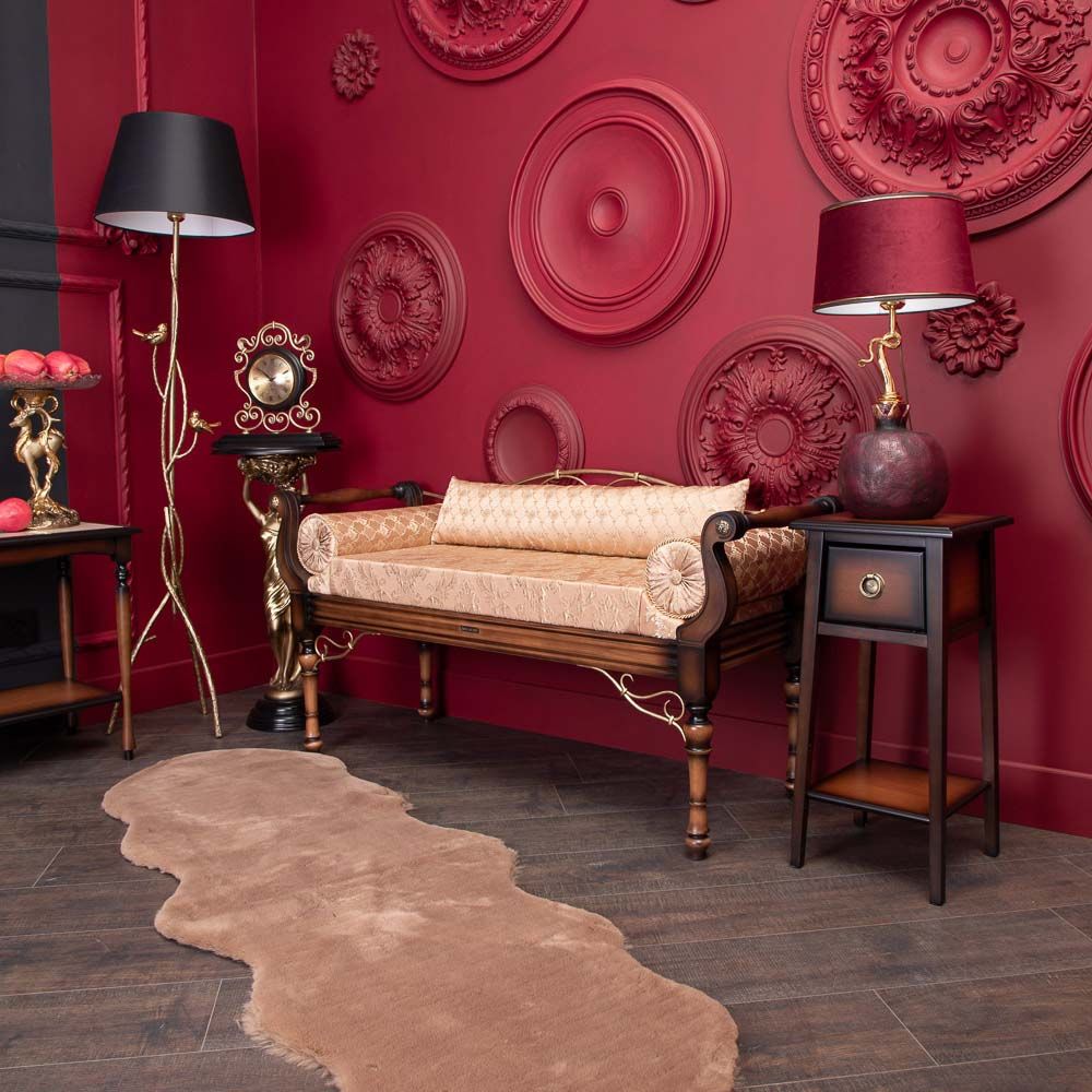 Банкетка Флоренция Премиум Орех(Д) Каледония Даймонд Мокка Амбер