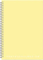 НОВИНКА! Тетрадь  А4 80 л. Pastel Collection Yellow, с пластиковой обложкой, на металлическом гребне