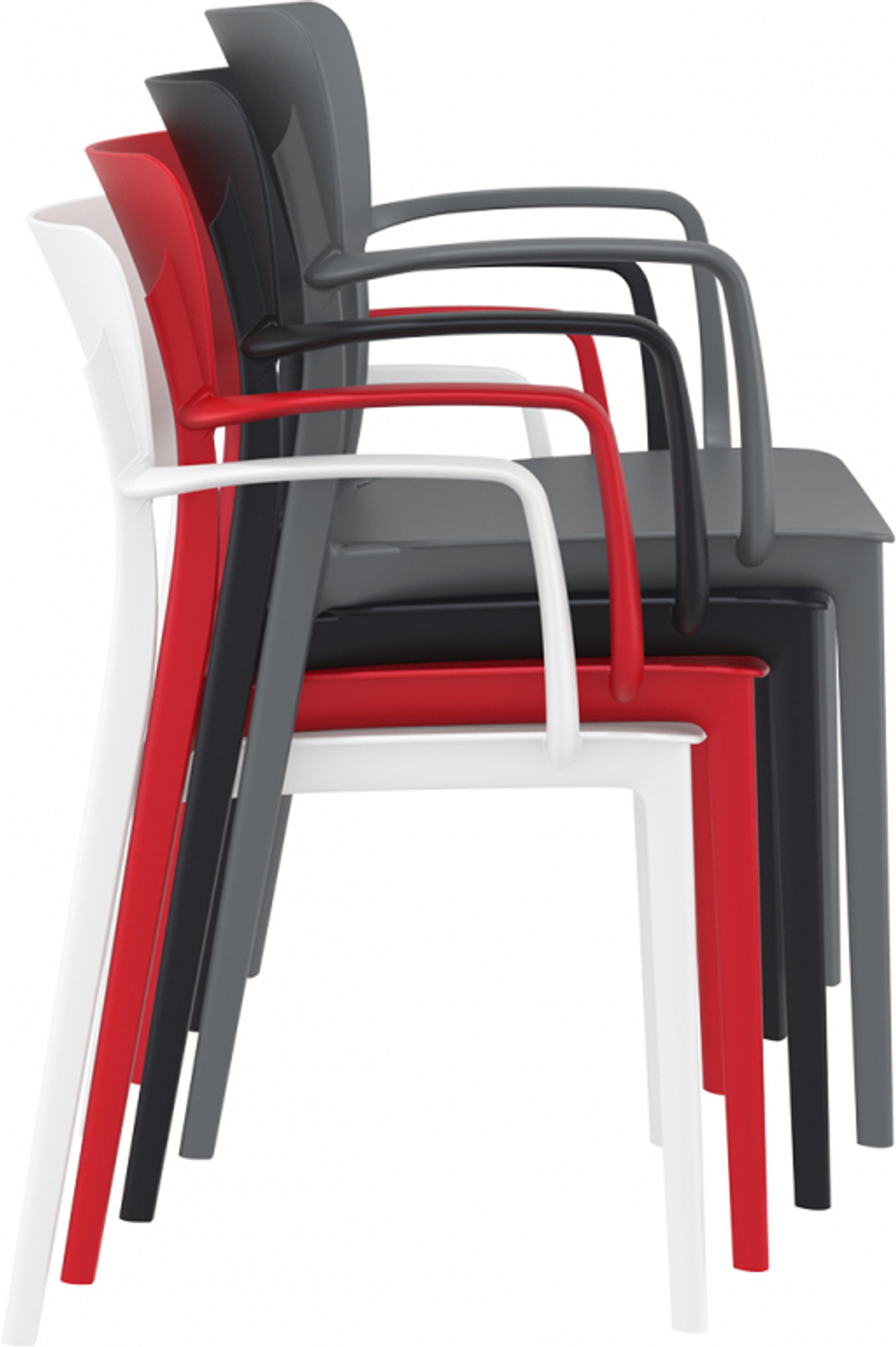 Кресло пластиковое Siesta Contract Lisa, оливковый