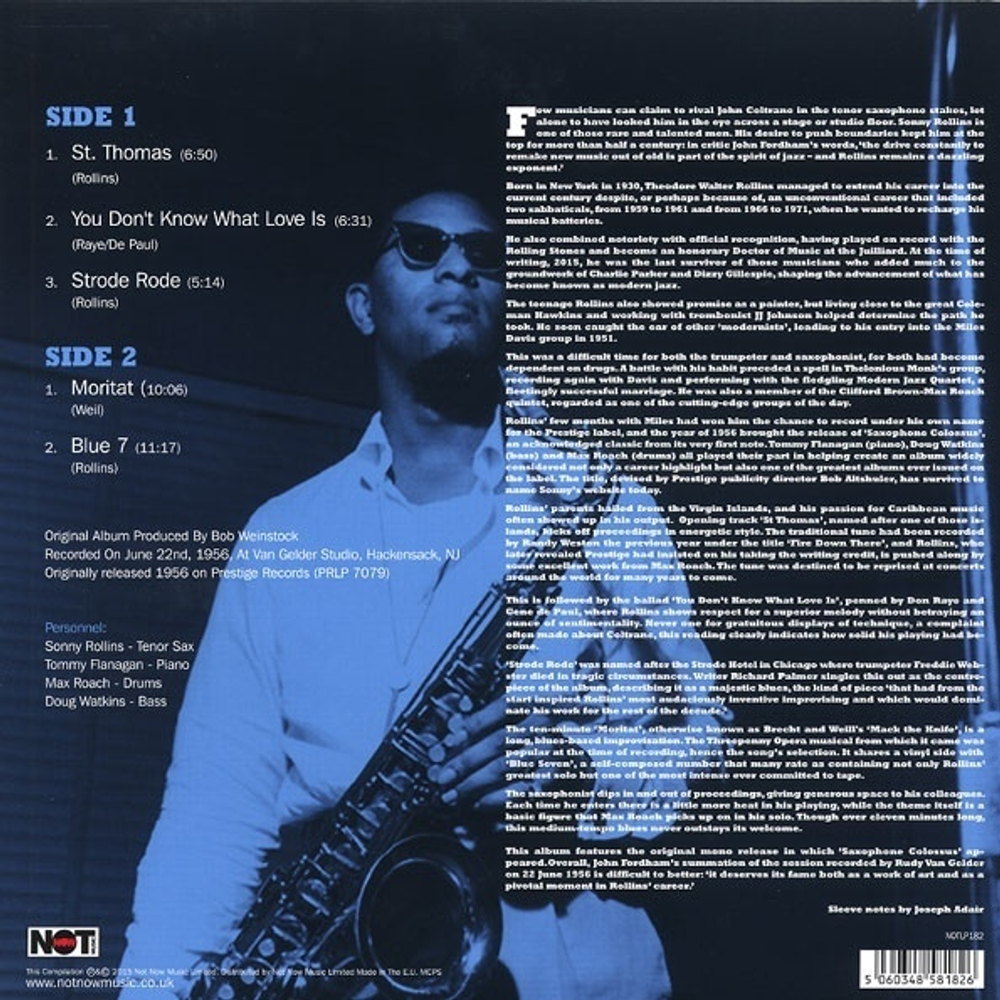 Sonny Rollins / Saxophone Colossus (Mono)(LP)