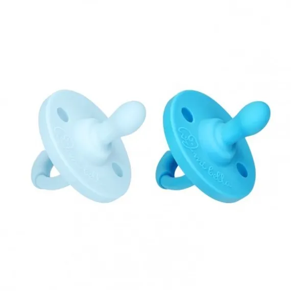 Пустышка Mibella Ортодонтическая силиконовая 0+ Голубая/детская мечта, 2 шт.