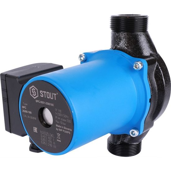 Циркуляционный насос Stout 25/80-180 с гайками (SPC-0010-2580180)