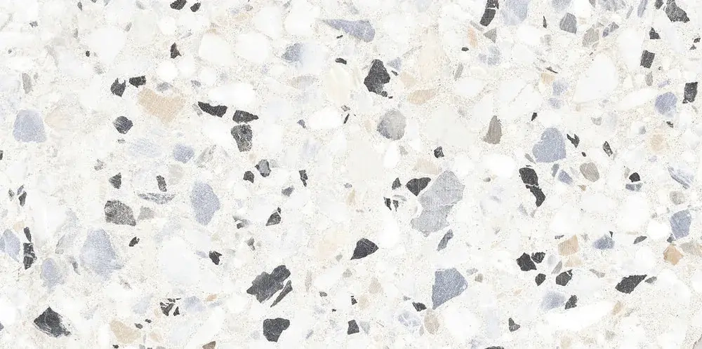 Настенная плитка ALMA Ceramica TWU09BLB004 Bilbao 50x24.9 белая глянцевая под терраццо