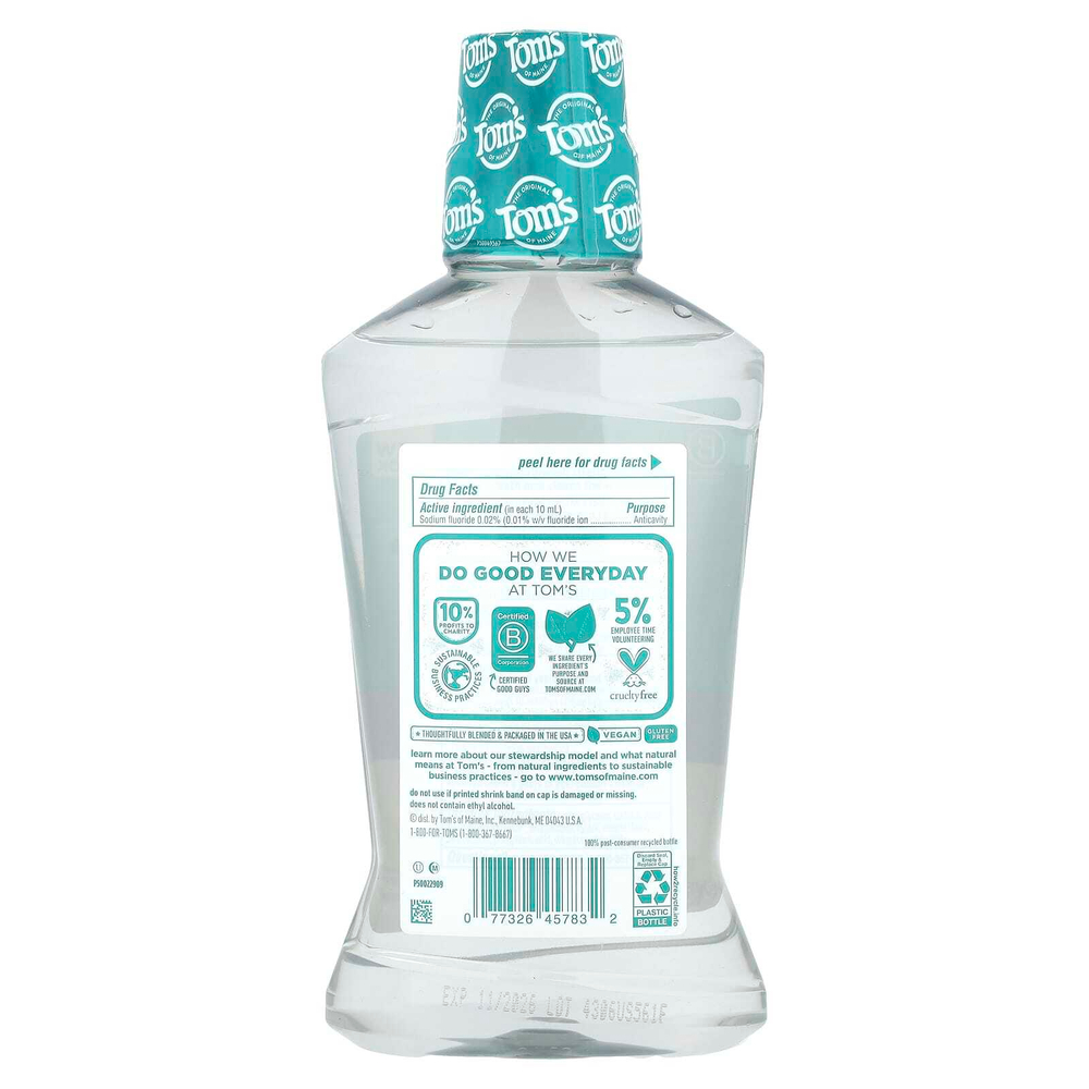 Tom's of Maine, Whole Care®, жидкость для полоскания рта от кариеса, свежая мята, 473 мл (16 жидк. Унций)