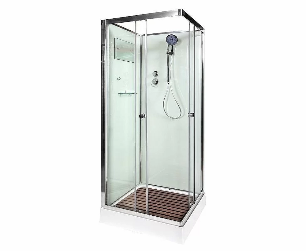 Душевая кабина DTO K401 100x100 без крыши прозрачная/хром
