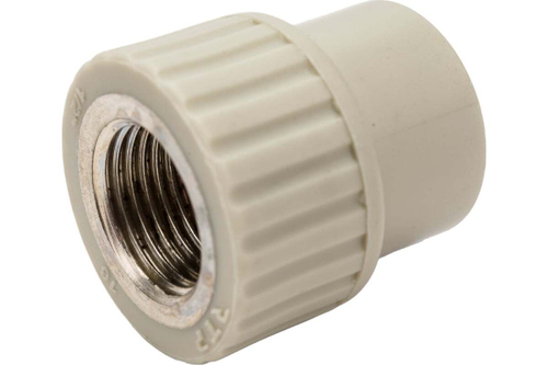 Муфта комбинированная PPR внутр. р. 20х1/2, серый, РТП (10933)