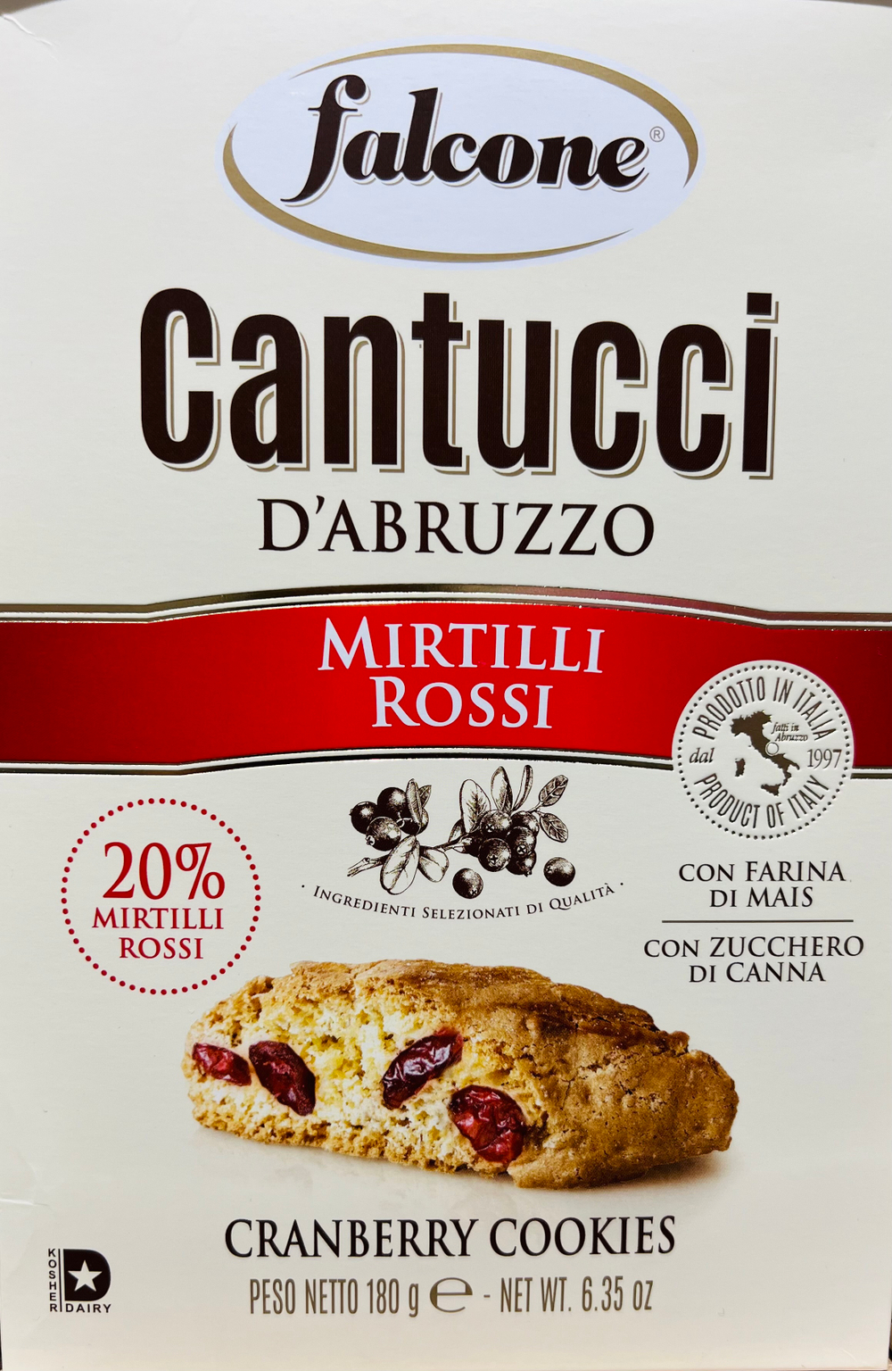 Кантуччи с клюквой «falcone” (0,180 кг)