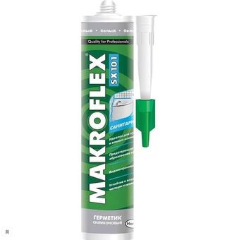 Герметик силиконовый Makroflex SX101 санитарный белый 290 мл
