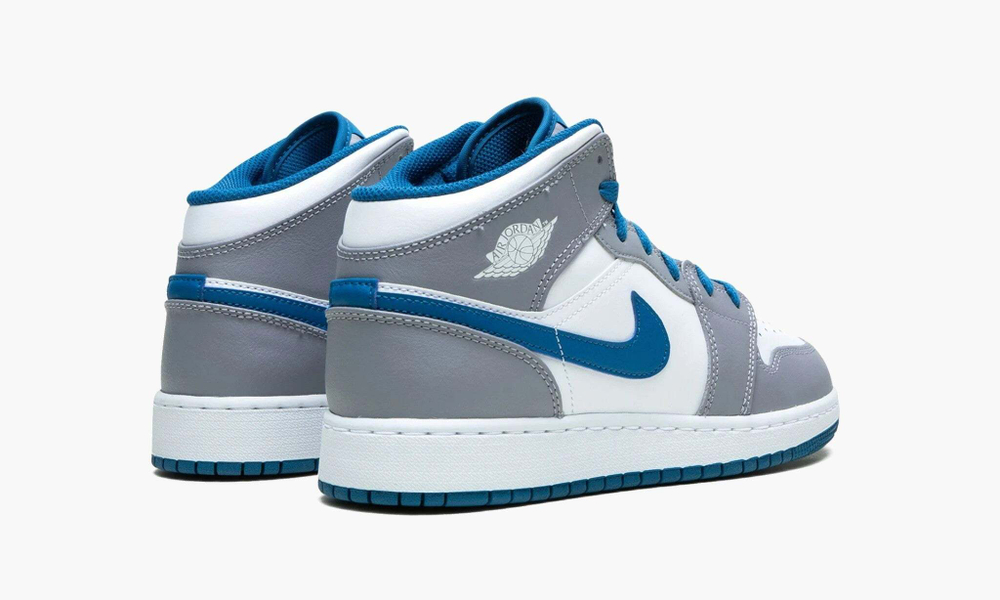 Air Jordan 1 Mid GS "True Blue / Cement"
