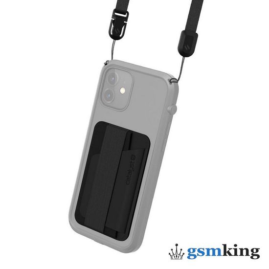 Crux Gear for iPhone Cases Shoulder Strap & Stick on Wallet Black (Чёрный)