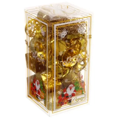 Набор украшений «Волшебство» 19.5*9.5*9.5 см (32 предмета), Золото