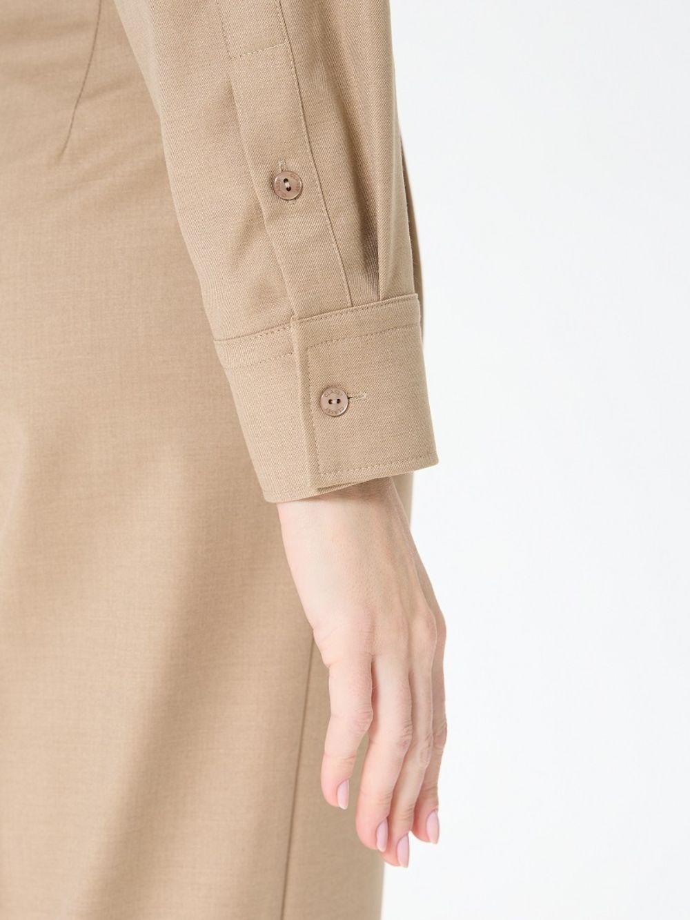 Рубашка Хельсинки бежевая смесовая шерсть