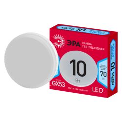 Лампа светодиодная ЭРА RED LINE LED GX-10W-840-GX53 R 10Вт таблетка нейтральный белый свет GX53 | Лампы cветодиодные Плоские (GX)