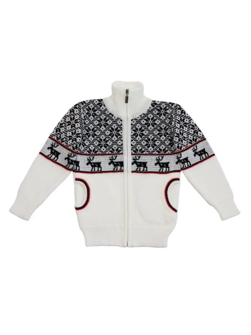 Кофта вязаная на молнии "Нордик"