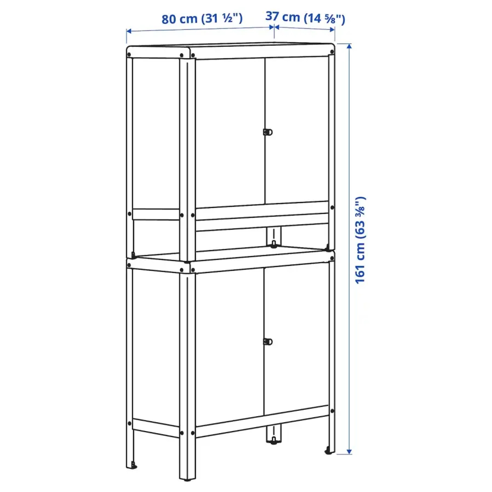 Шкаф - KOLBJÖRN /KOLBJОRN  IKEA/ КОЛЬБЬЁРН ИКЕА,  161х80 см,  бежевый