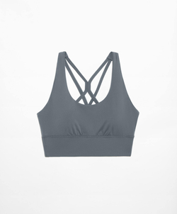 Oysho Спортивный бюстгальтер с бретелями на спине, стальной