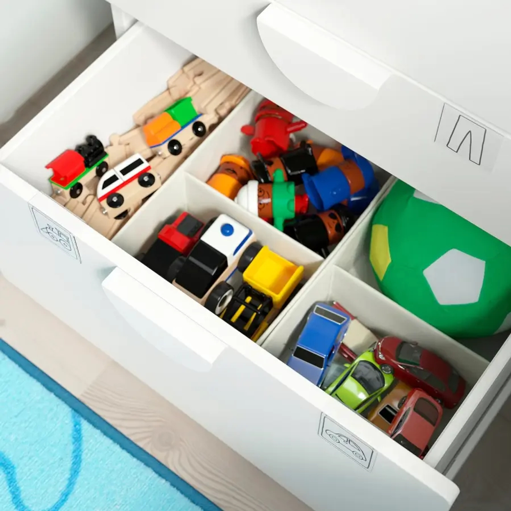 Шкаф детский - IKEA SMÅSTAD/SMASTAD, 60x42x181 см, белый/черный, СМОСТАД ИКЕА