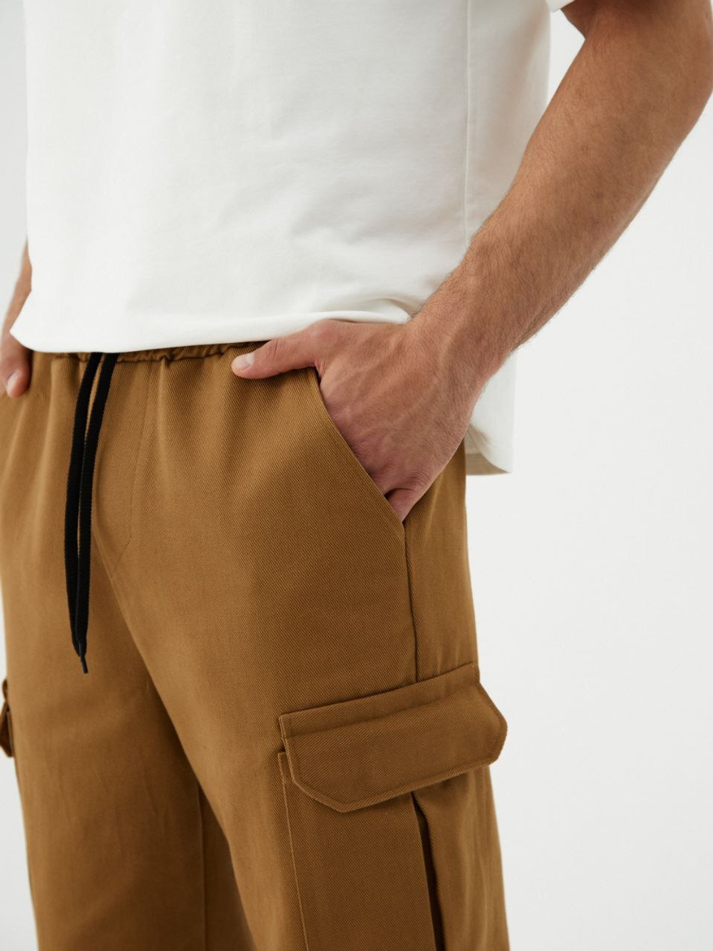 Джоггеры карго хлопковые. Кемэл