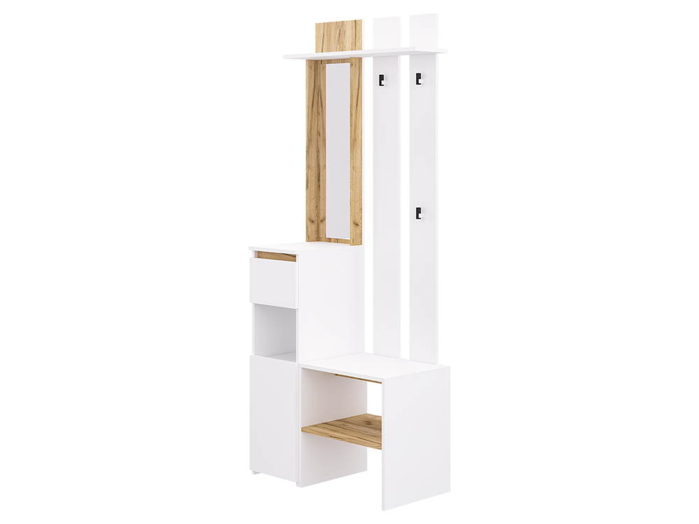 Прихожая ПР-18 белый/крафт золотой