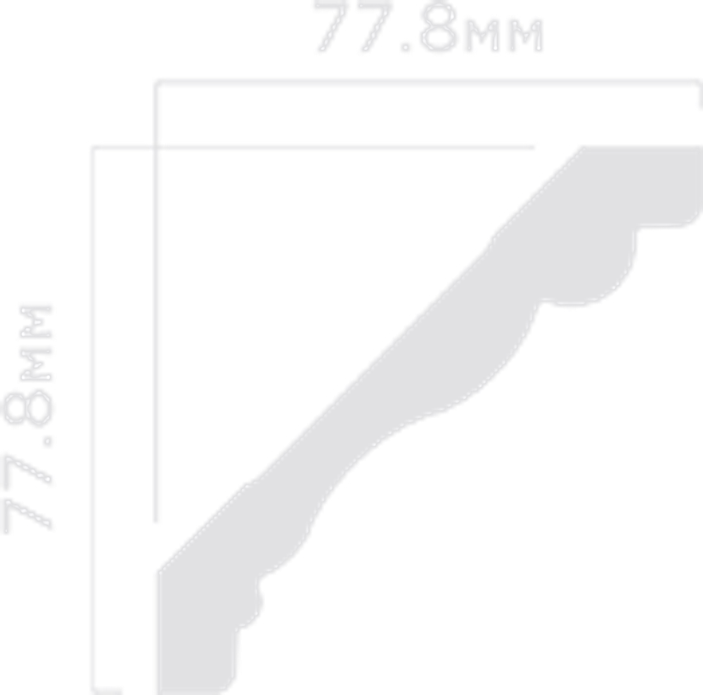 Карниз HiWood, 77,8x77,8 мм