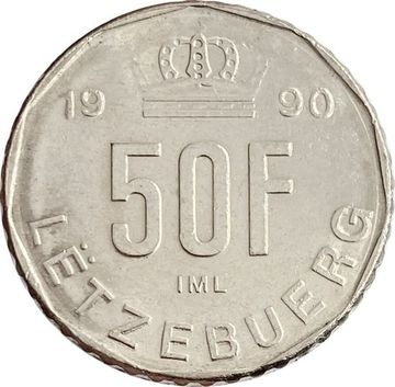 50 франков 1990 Люксембург
