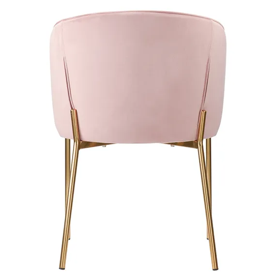 Стул Coral велюр пыльная роза с золотыми ножками