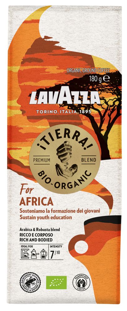 Кофе молотый Lavazza Tierra Bio-Organic For Africa, 180 г