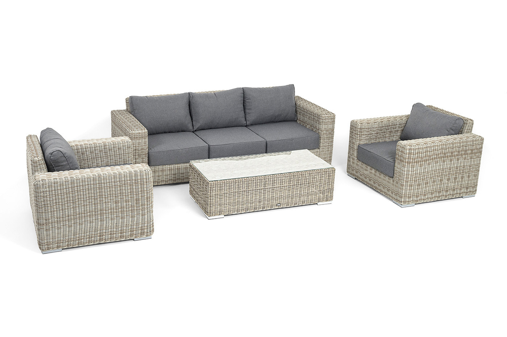 "Боно" лаунж-зона из искусственного ротанга, цвет бежевый