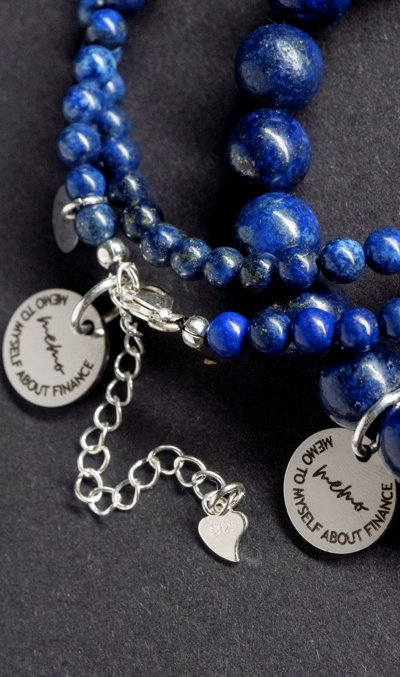 ХХХ Браслет "Memo about Wealth" двойной из природного лазурита