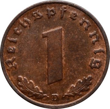 1 рейхспфенниг 1938 Германия (Третий рейх) "D"