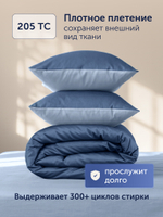 Комплект наволочек 50х70 БайКолор, 2 шт. (сатин) Синий/Голубой