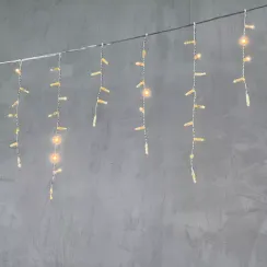 Светодиодная бахрома с колпачком 4,9*0,5 м., 189 экстра теплых белых LED ламп, прозрачный провод ПВХ, IP65, Beauty Led (PIL189CAP-10-2EWW)