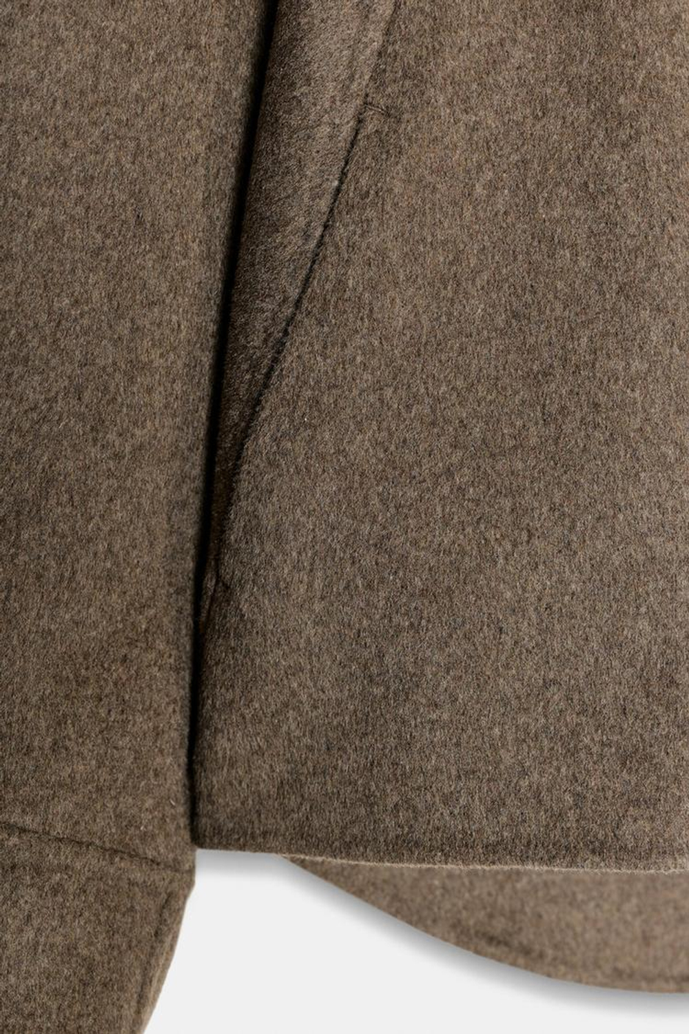 ZARA КУРТКА С ШЕРСТЬЮ И МОЛНИЕЙ — ZW COLLECTION, СЕРОВАТО-КОРИЧНЕВЫЙ