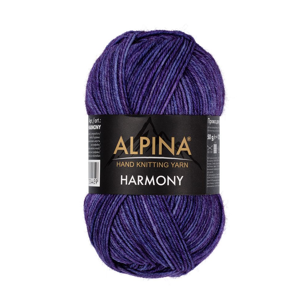 Пряжа Alpina Harmony / уп.10 мот. по 50г, 175 м, 10 т.сиреневый Пряжа Alpina Harmony / уп.10 мот. по 50г, 175 м, 10 т.сиреневый