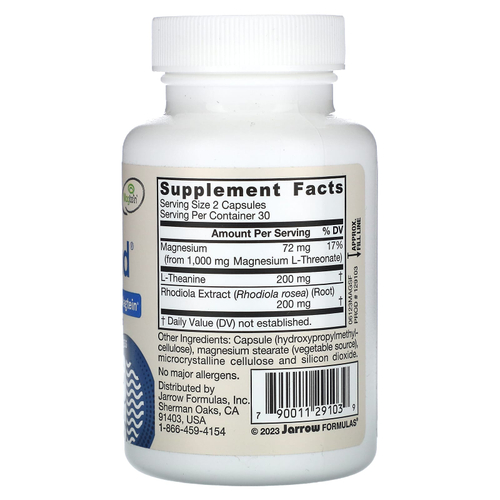 Jarrow Formulas, Vegan MagMind, Stress Resistance, 60 растительных капсул