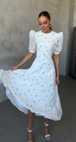 Платье Sabrina flower blue