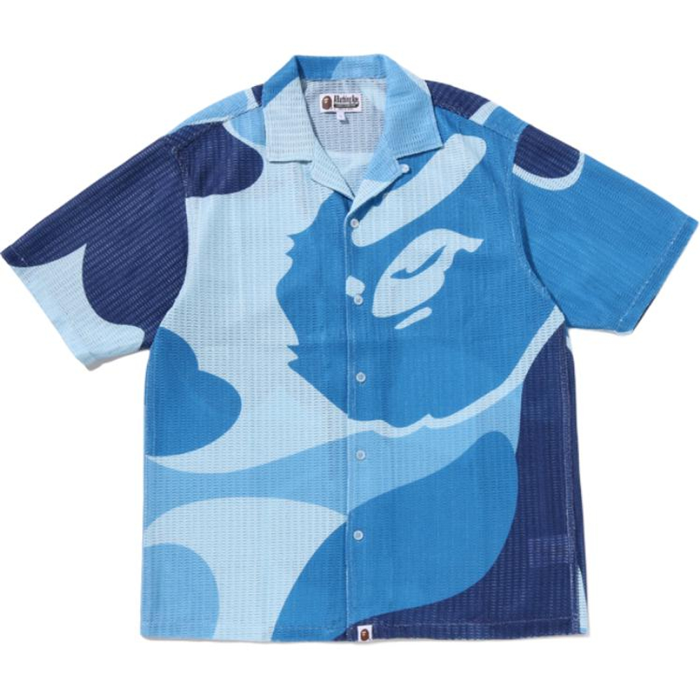 A Bathing Ape Bathing Ape Ss26 Shirts Polyester Single Breasted Summer Thin 0zxsrm313321q синий
