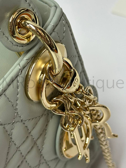 Женская сумка Lady Dior My ABC квадратная светло-серого цвета