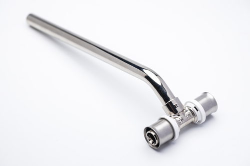 Тройник радиаторный с хромированной трубкой RIIFO Omni пресс медь 16x2,0-15Cu-16x2,0 L250