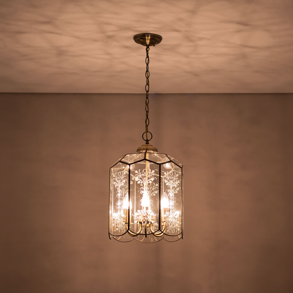 Citilux Витра-2 CL442260 Люстра подвесная витражная Бронза