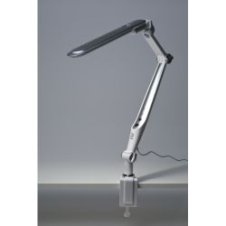 Настольный светильник ЭРА NLED-496-12W-S светодиодный на струбцине серебро