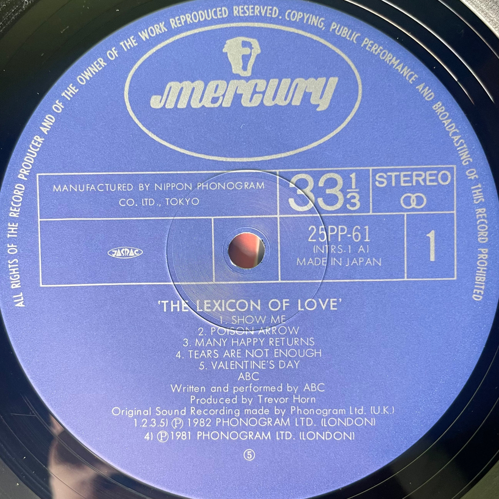 ABC ‎– The Lexicon Of Love (Япония 1982г.)